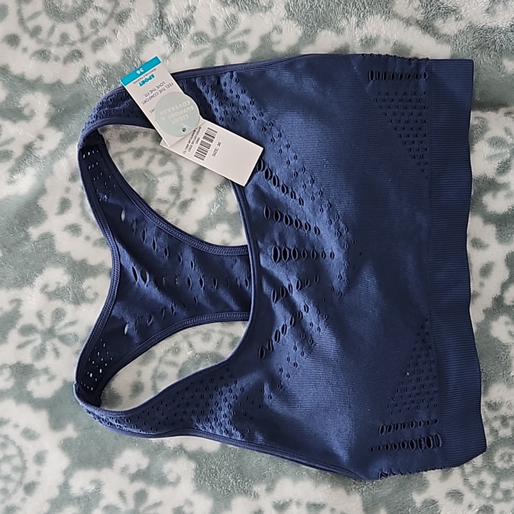 NWT! Original Justice Sports bra blue size 36 Teens Cami RARE
